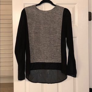 Chiffon black and grey long sleeve women’s